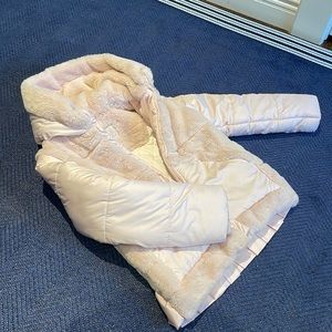 Lapin Greece girls winter puffer coat pink size 8 GUC
